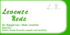 levente mede business card